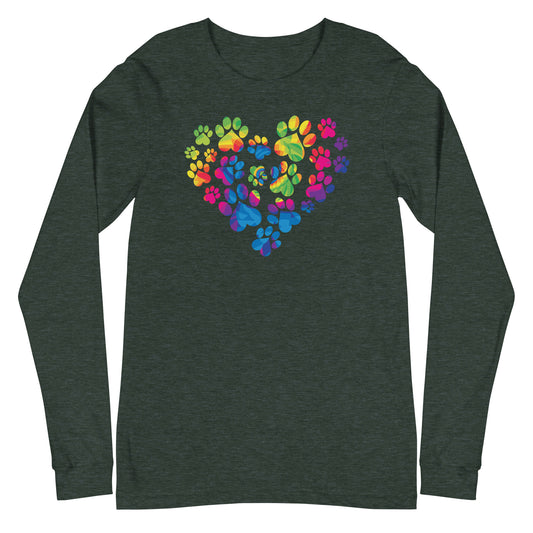 Anniversary Paw Print Love Long Sleeve Tee