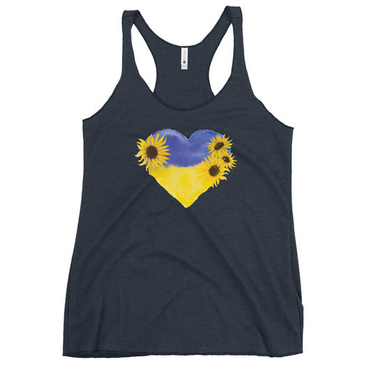 Love For Ukraine Sunflowers Women's Racerback Tank