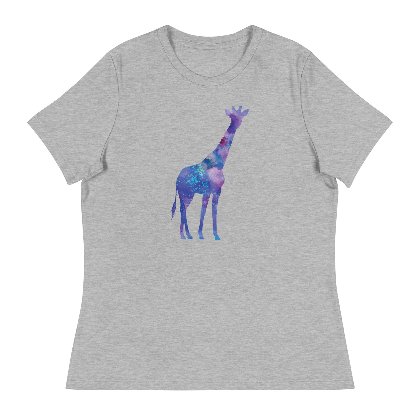 Starry Night Hues Giraffe Women's Relaxed T-Shirt