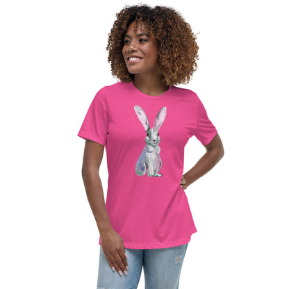 Sweet Whiskered Bunny Women's Relaxed T-Shirt