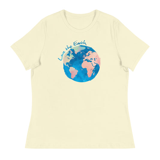 Watercolor Earth Women's Relaxed T-Shirt