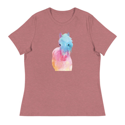 Horse in Sweet Pastels Women's Relaxed T-Shirt