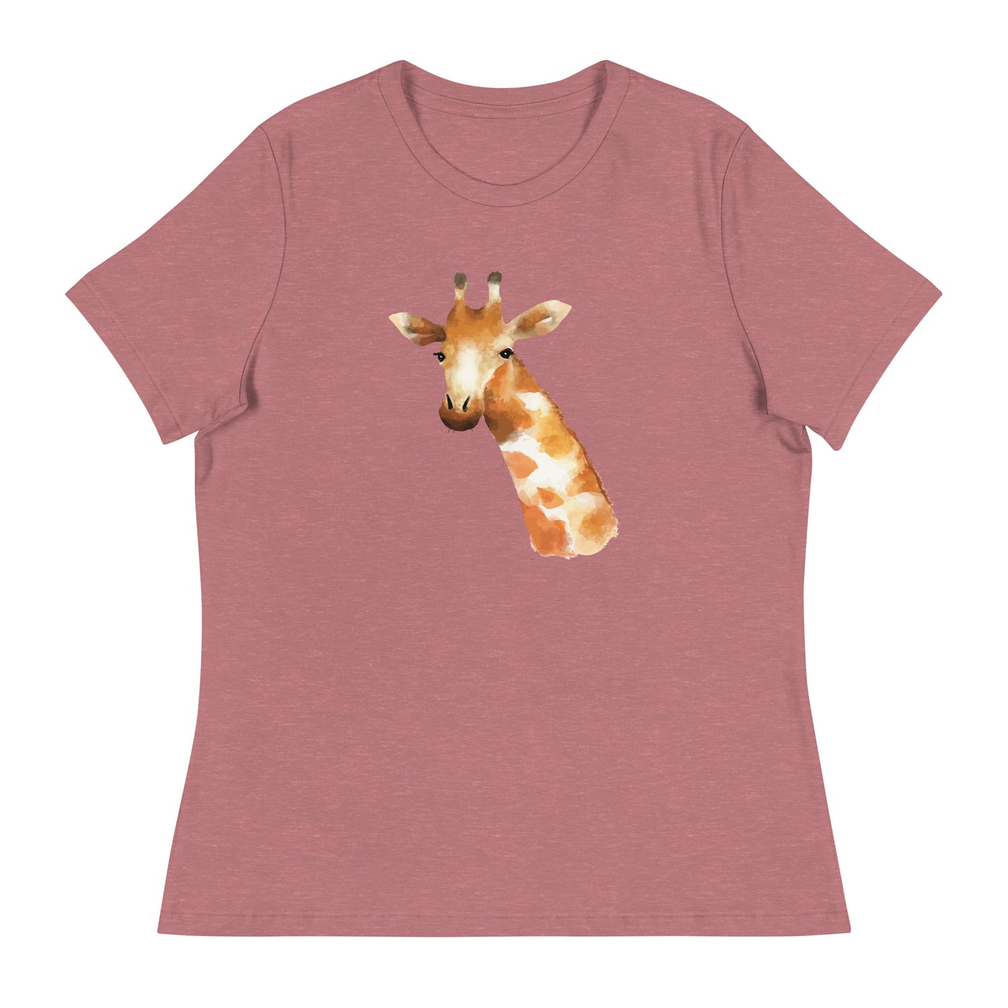 Watercolor Giraffe Women's Relaxed T-Shirt