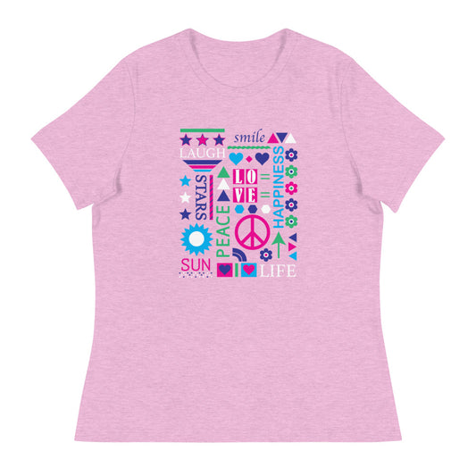Color Pop of Peace Women's Relaxed T-Shirt
