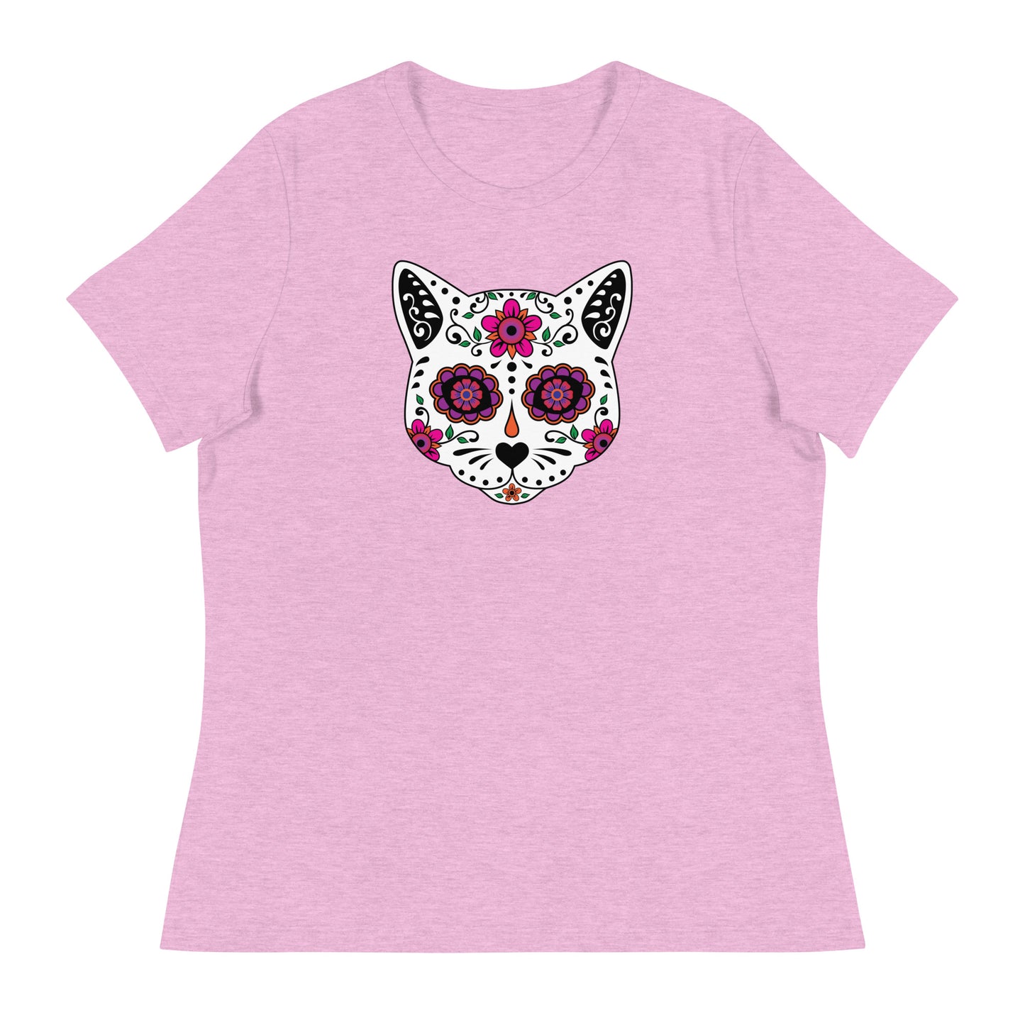 Sugar Skull Cat Women's Relaxed T-Shirt