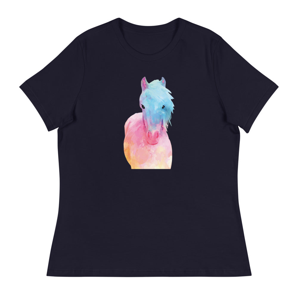 Horse in Sweet Pastels Women's Relaxed T-Shirt