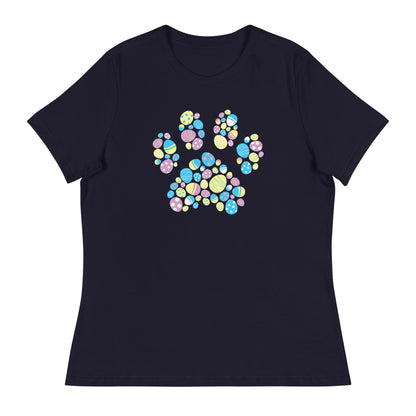 Easter Egg Paw Women's Relaxed T-Shirt