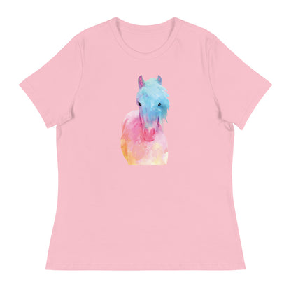 Horse in Sweet Pastels Women's Relaxed T-Shirt